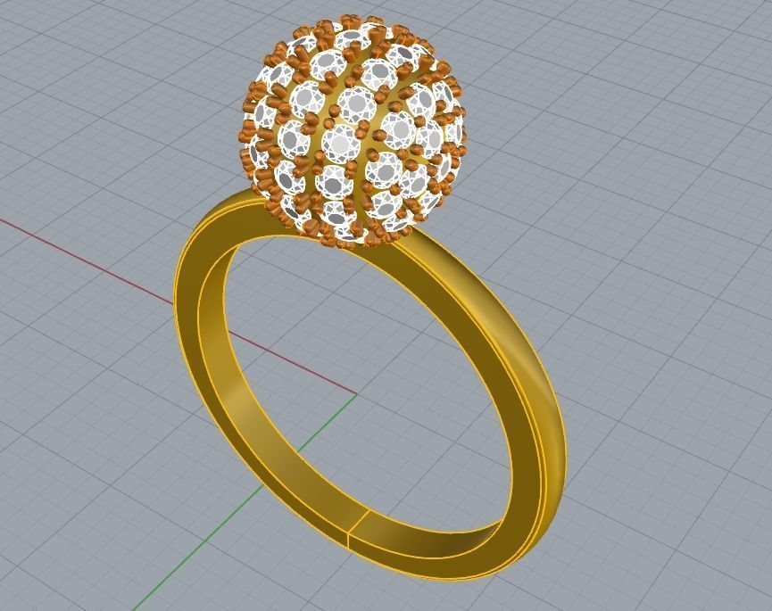 Ball ring 3D print model_6