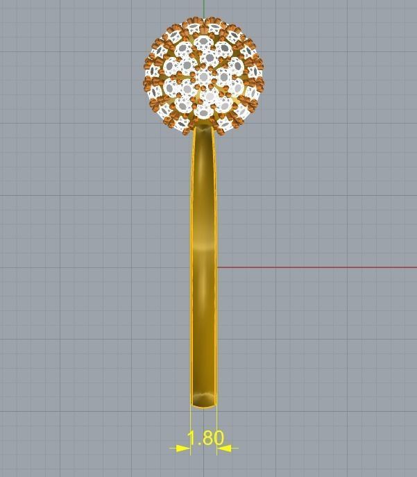 Ball ring 3D print model_5