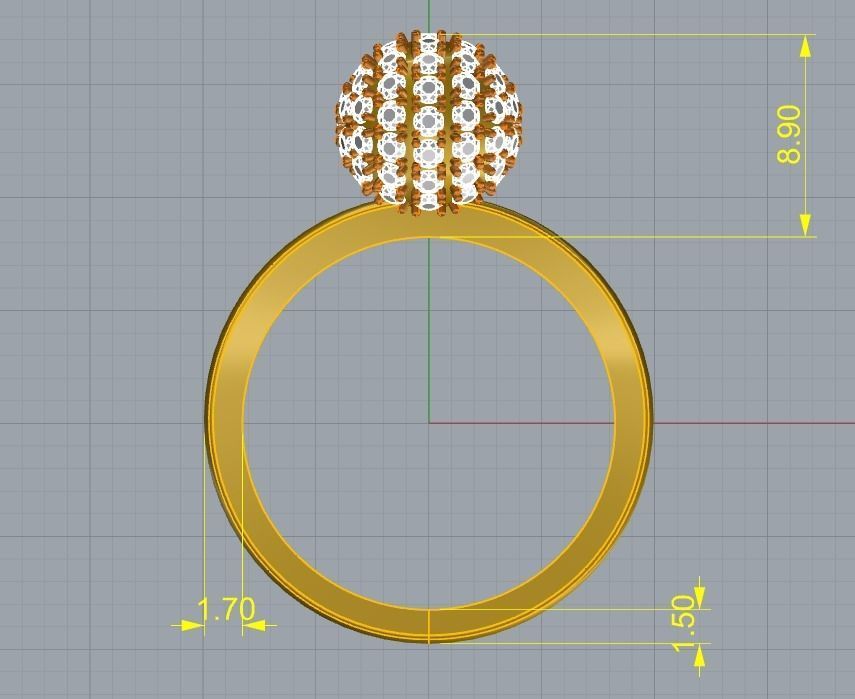 Ball ring 3D print model_3
