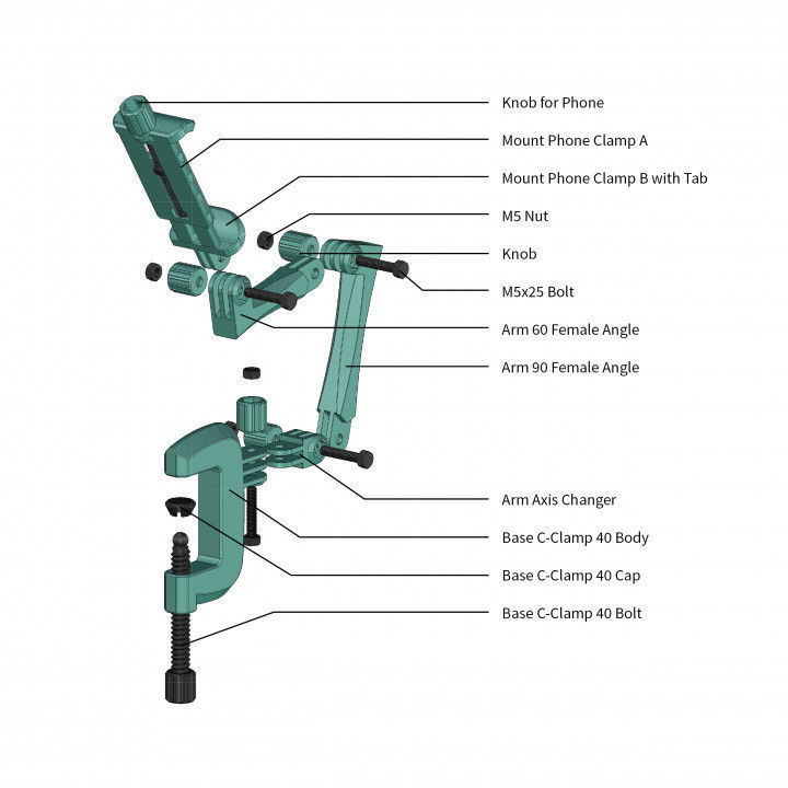 appendi cuffie  3D print model_5