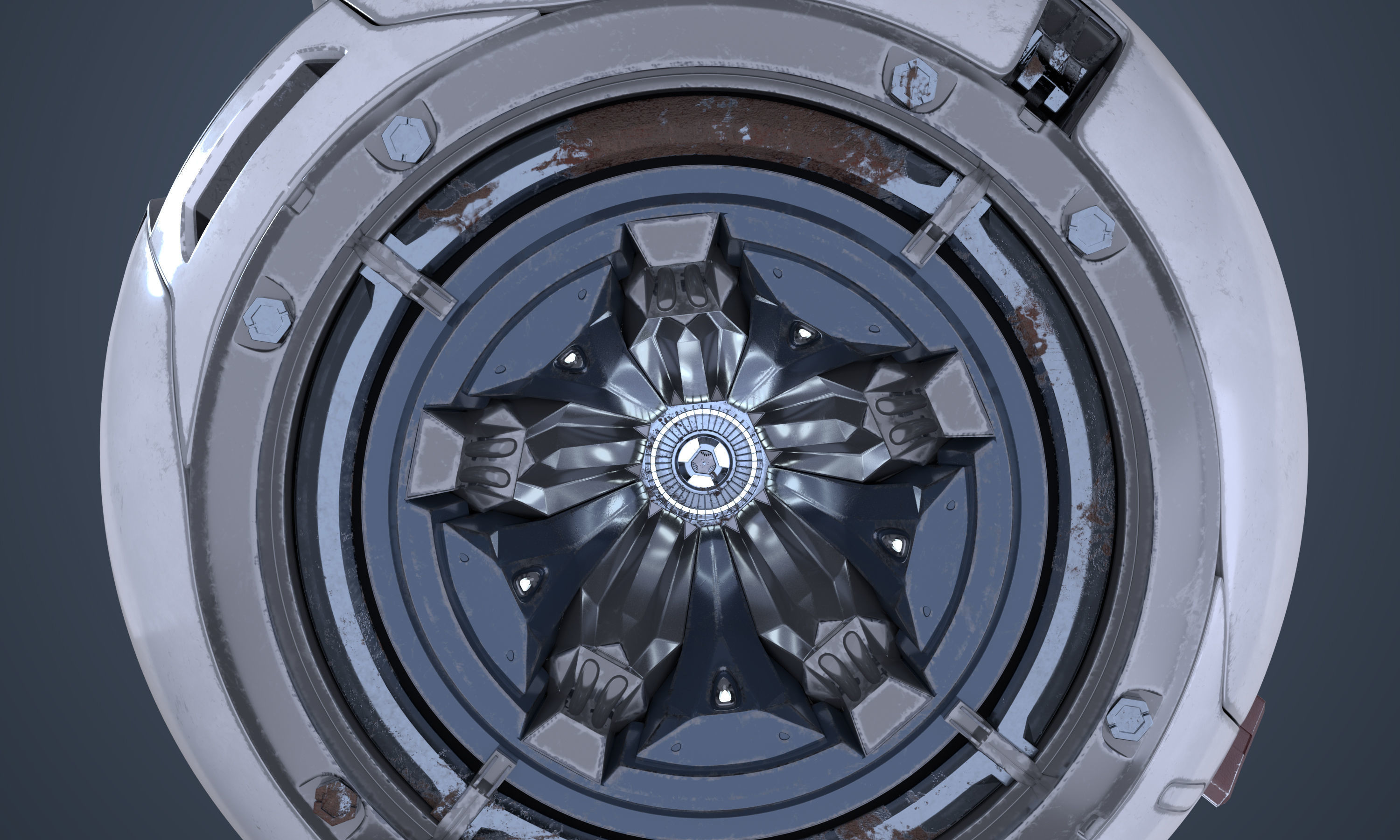 Surveillance Drone Mk1 Used Look Free 3D model_7