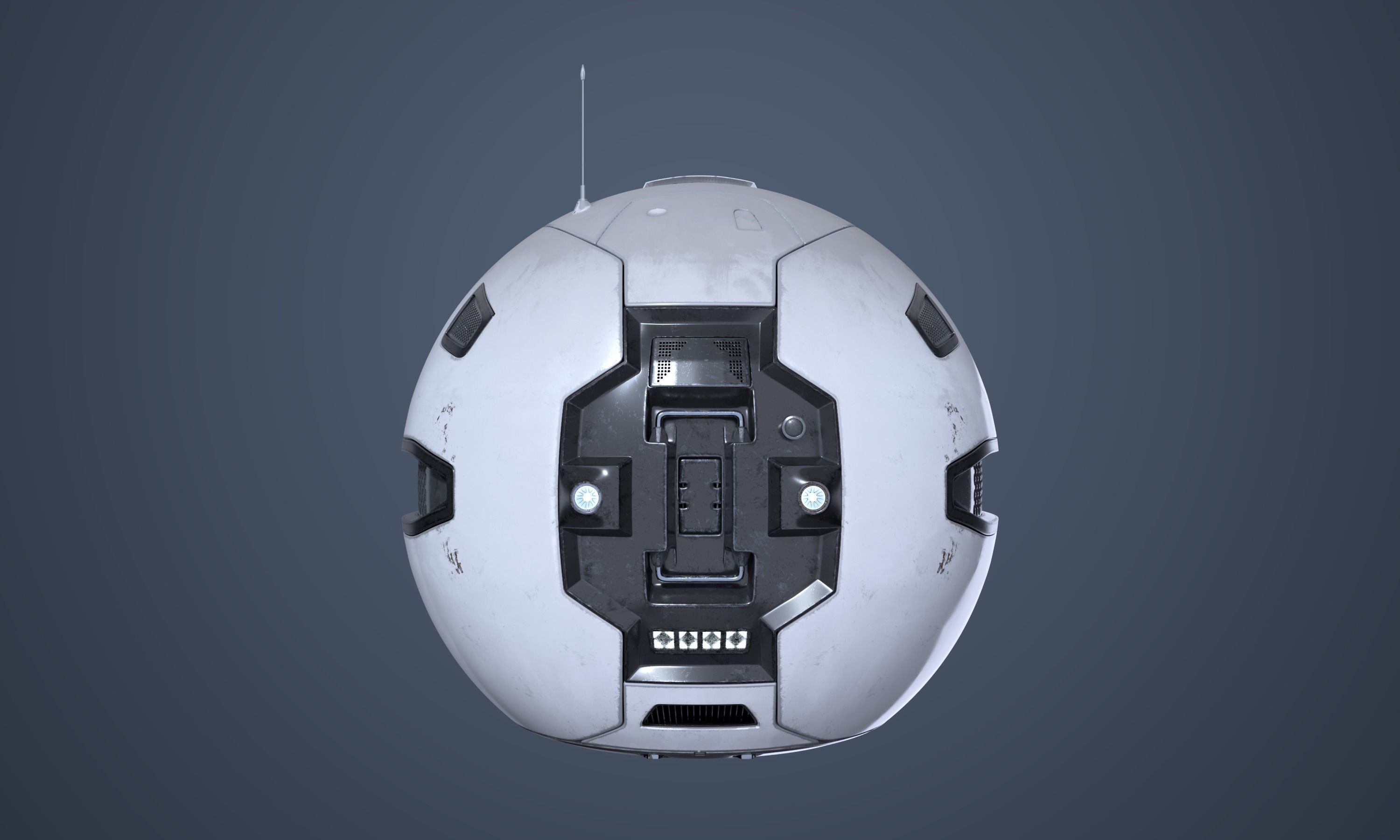 Surveillance Drone Mk1 Used Look Free 3D model_1