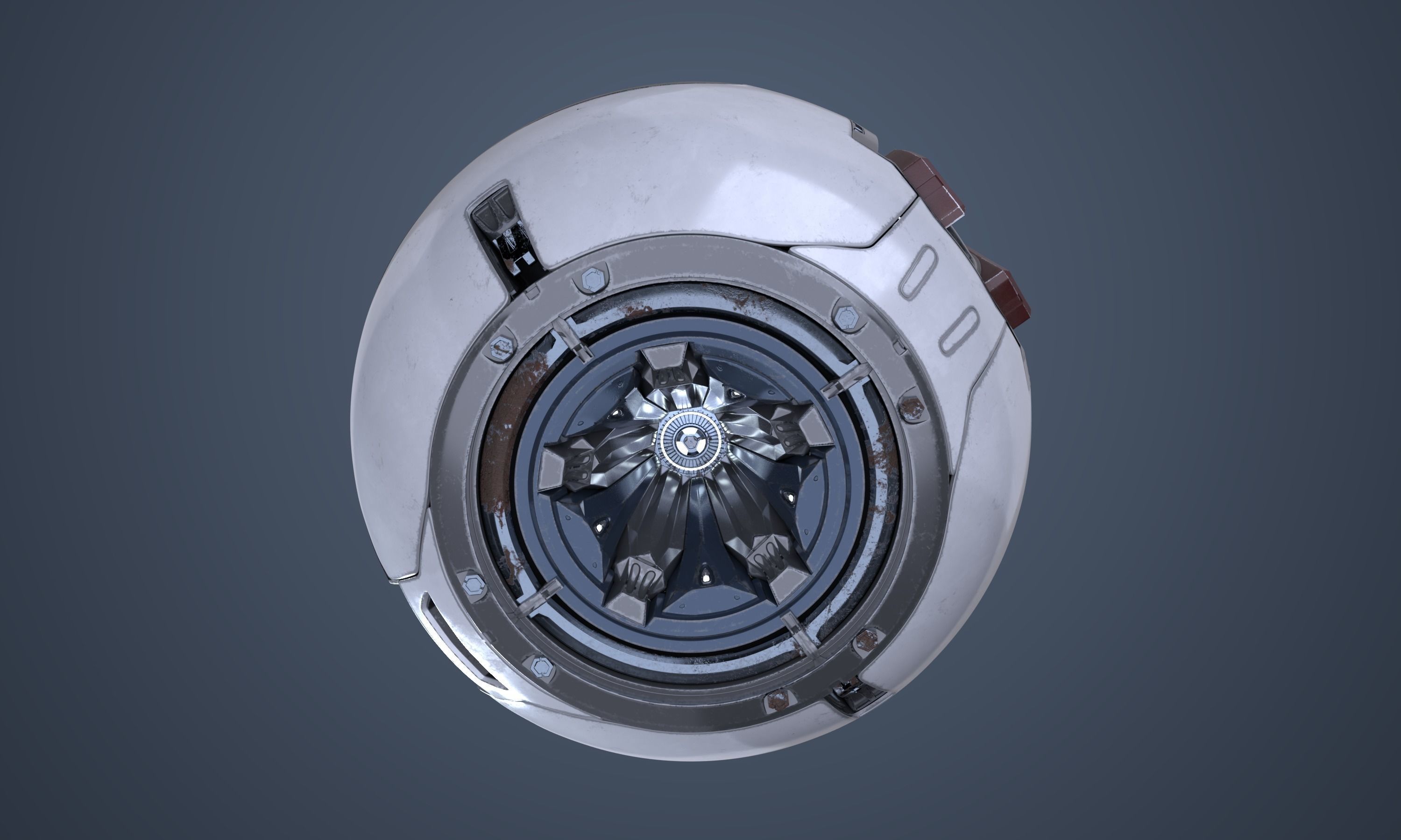 Surveillance Drone Mk1 Used Look Free 3D model_3