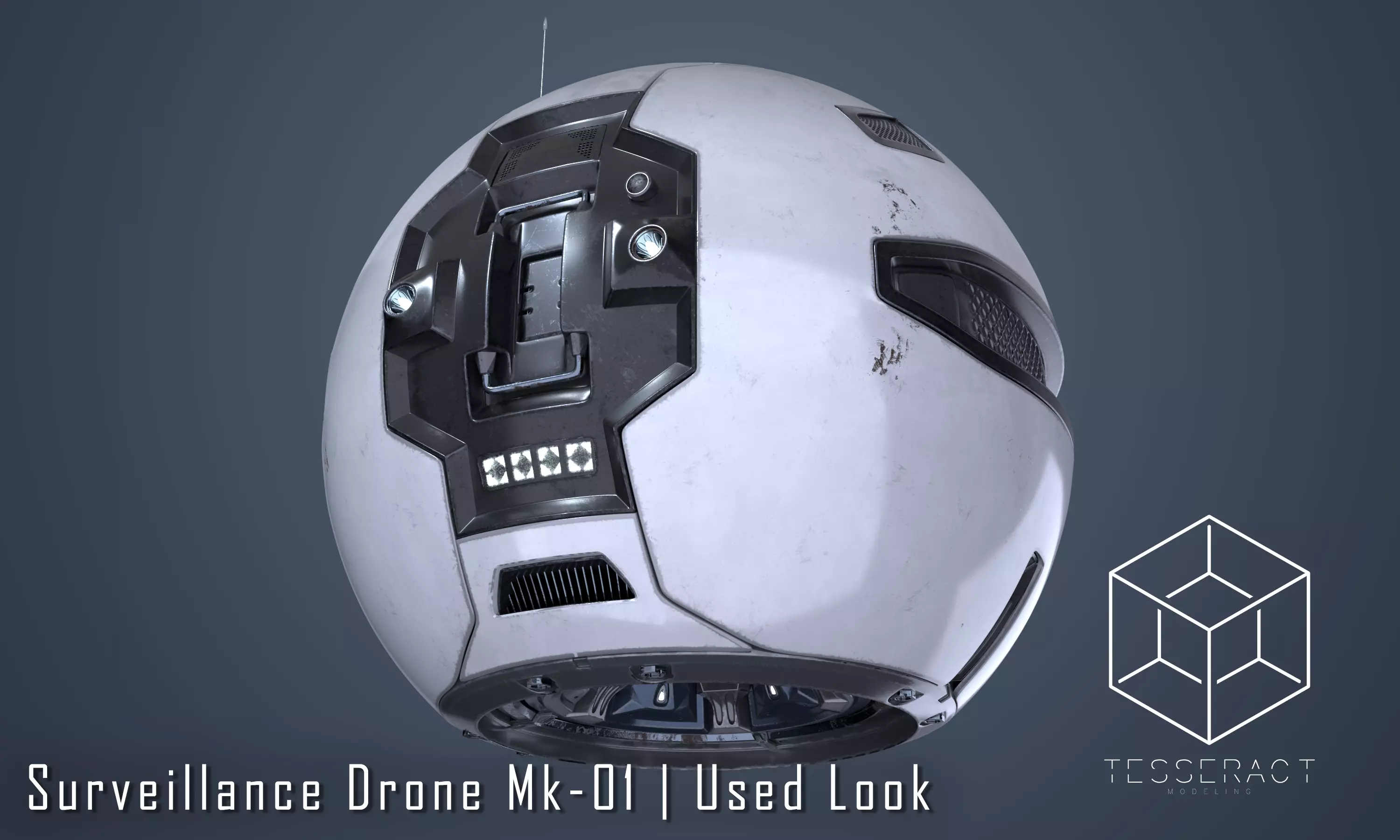 Surveillance Drone Mk1 Used Look Free 3D model_0
