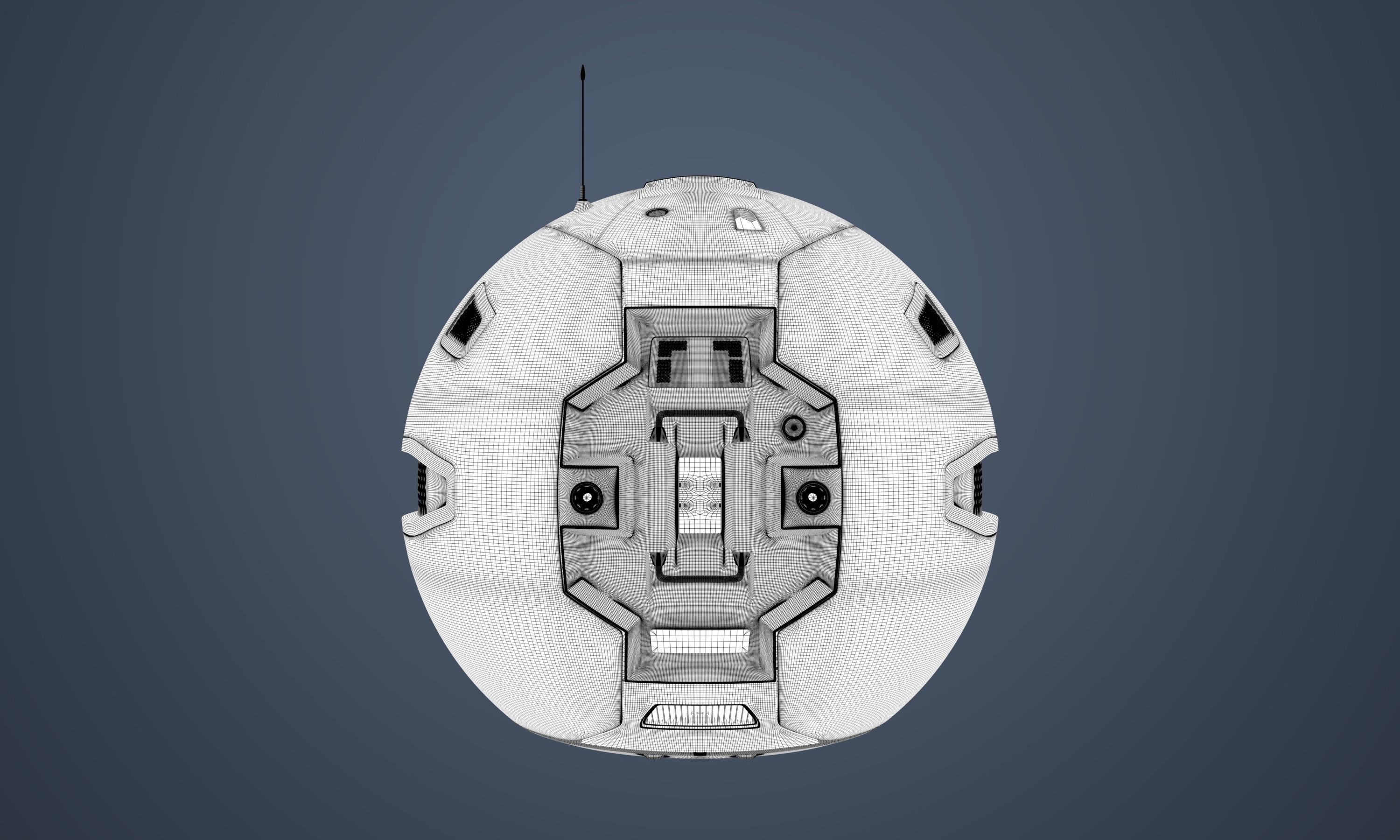 Surveillance Drone Mk1 Used Look Free 3D model_8