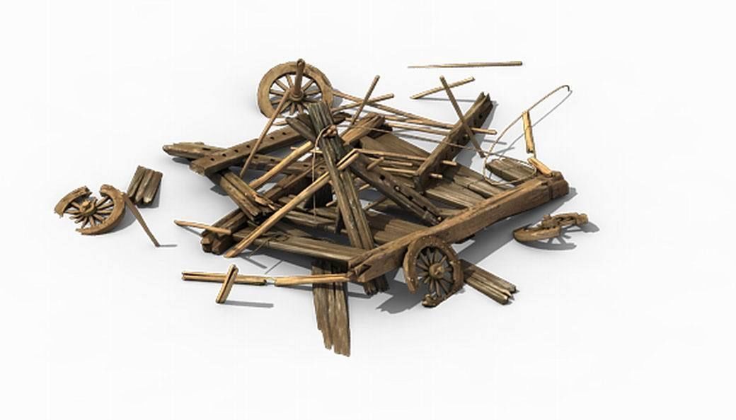 Game Elven Mountain - Broken - Chariot 04 3D model_1