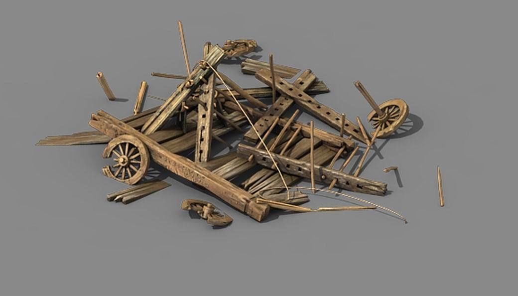 Game Elven Mountain - Broken - Chariot 04 3D model_6