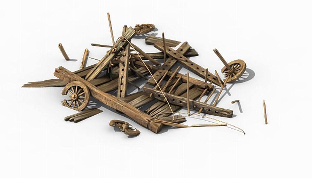 Game Elven Mountain - Broken - Chariot 04 3D model_2