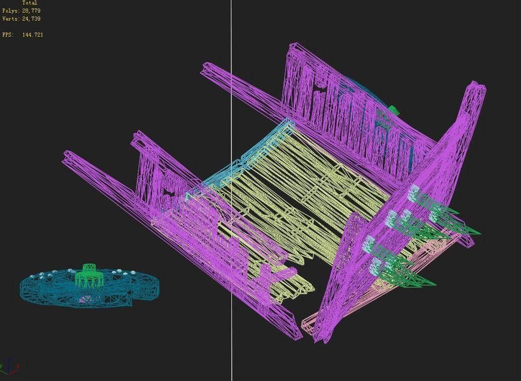 Game Elf Mountain - Broken - Chariot 05 3D model_5