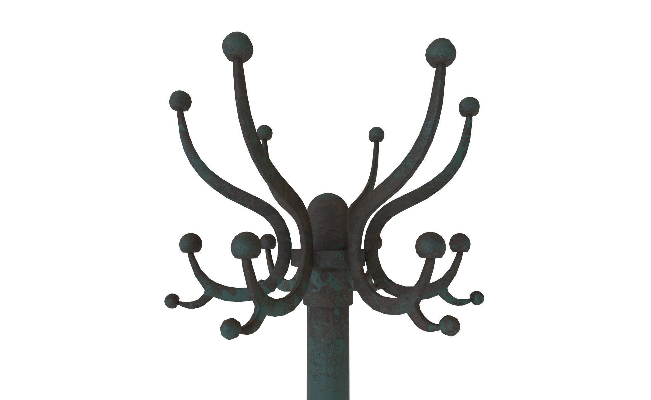 Game-Ready Cloths Stand Hanger with 4K-PBR Texture Set Low-poly 3D model_3