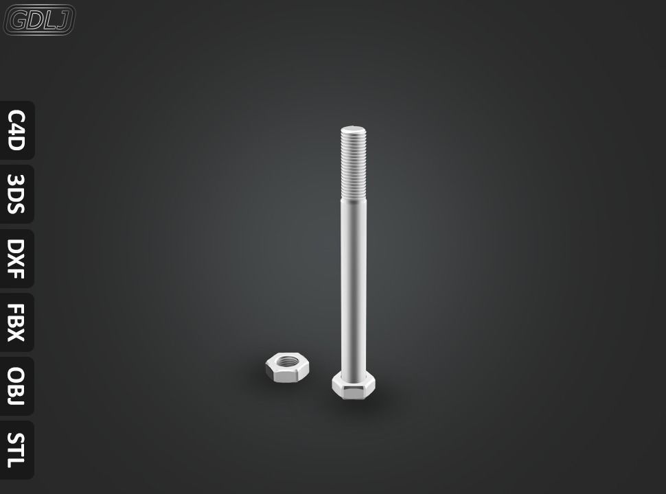 17 Bolts and Nuts 3D model_1