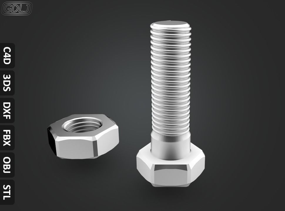 17 Bolts and Nuts 3D model_16