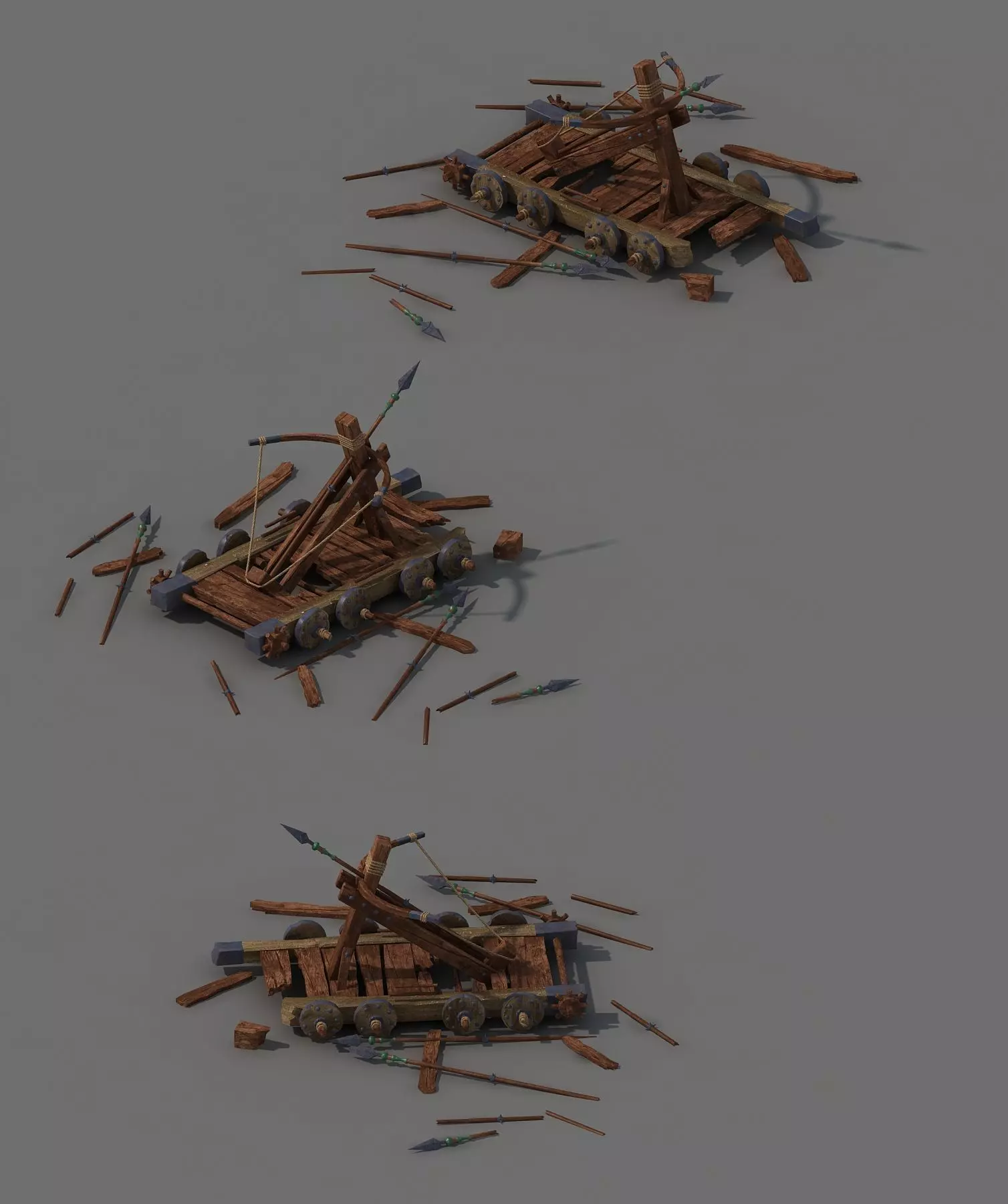 Game Barracks - Broken Vehicle 02 3D model_0