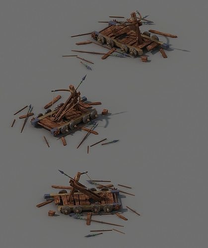 Game Barracks - Broken Vehicle 02 3D model