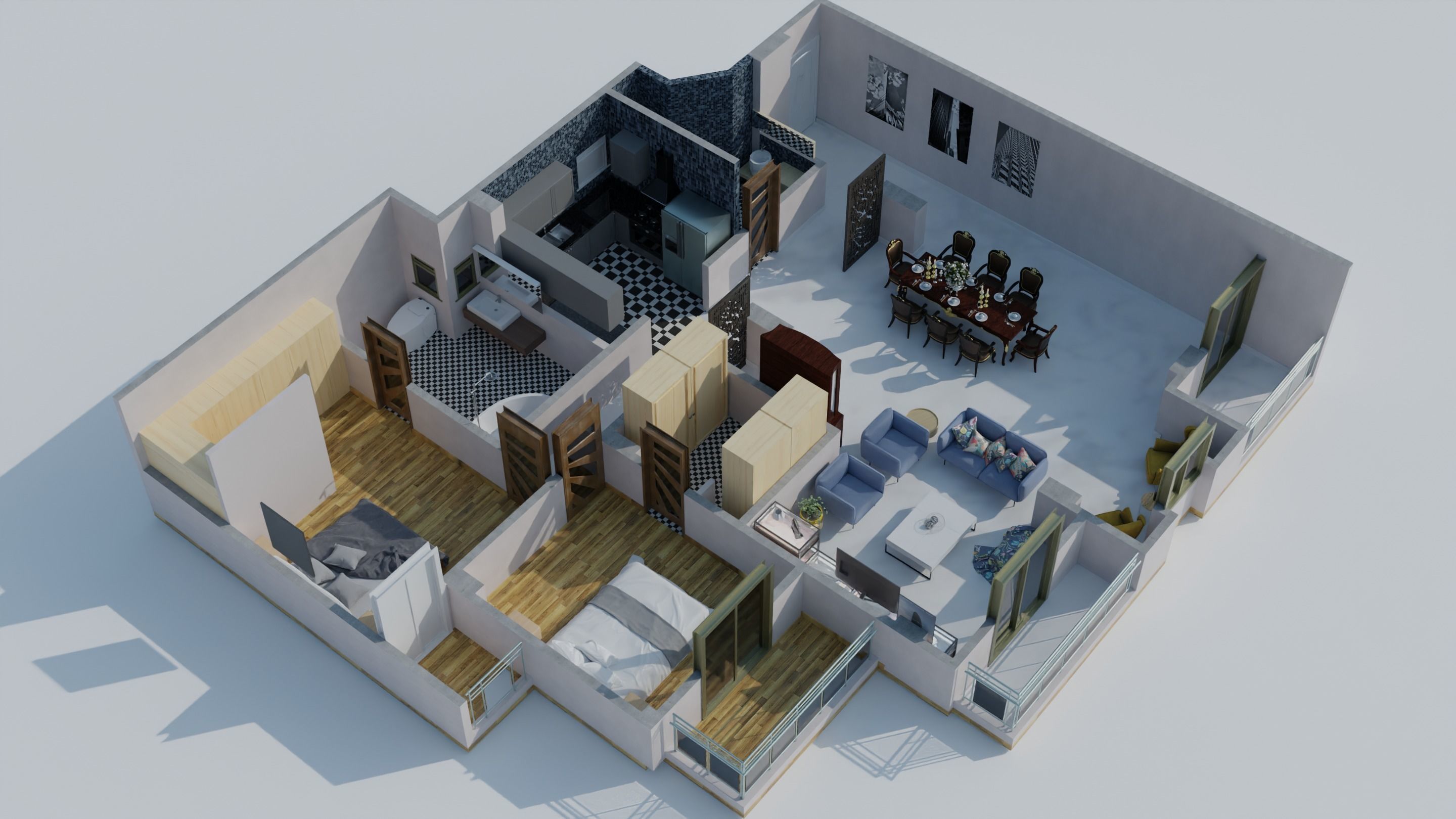 3D FLOOR PLAN 200705P004 - TA 3D model_2
