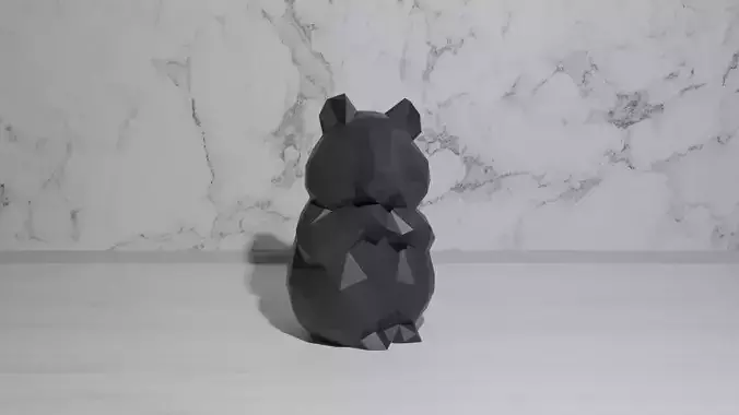 Hamster Low Poly 3D print model