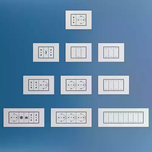 EUROPEAN ELECTRIC SWITCH - SOCKET 3D model