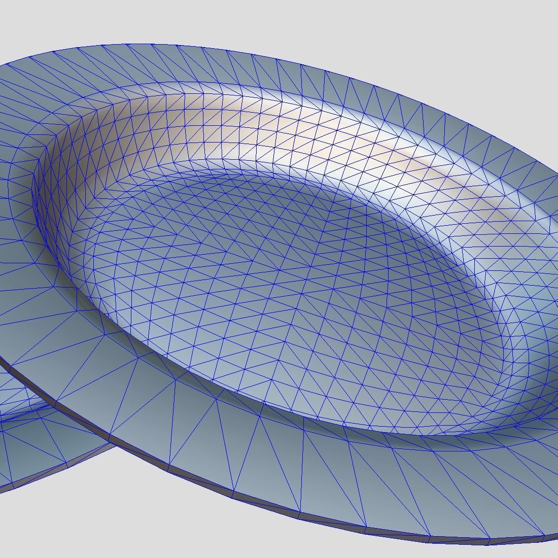 Plates two Low-poly 3D model_16