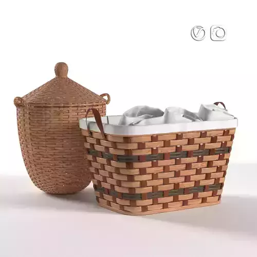 Laundry and Storage Wicker Baskets
