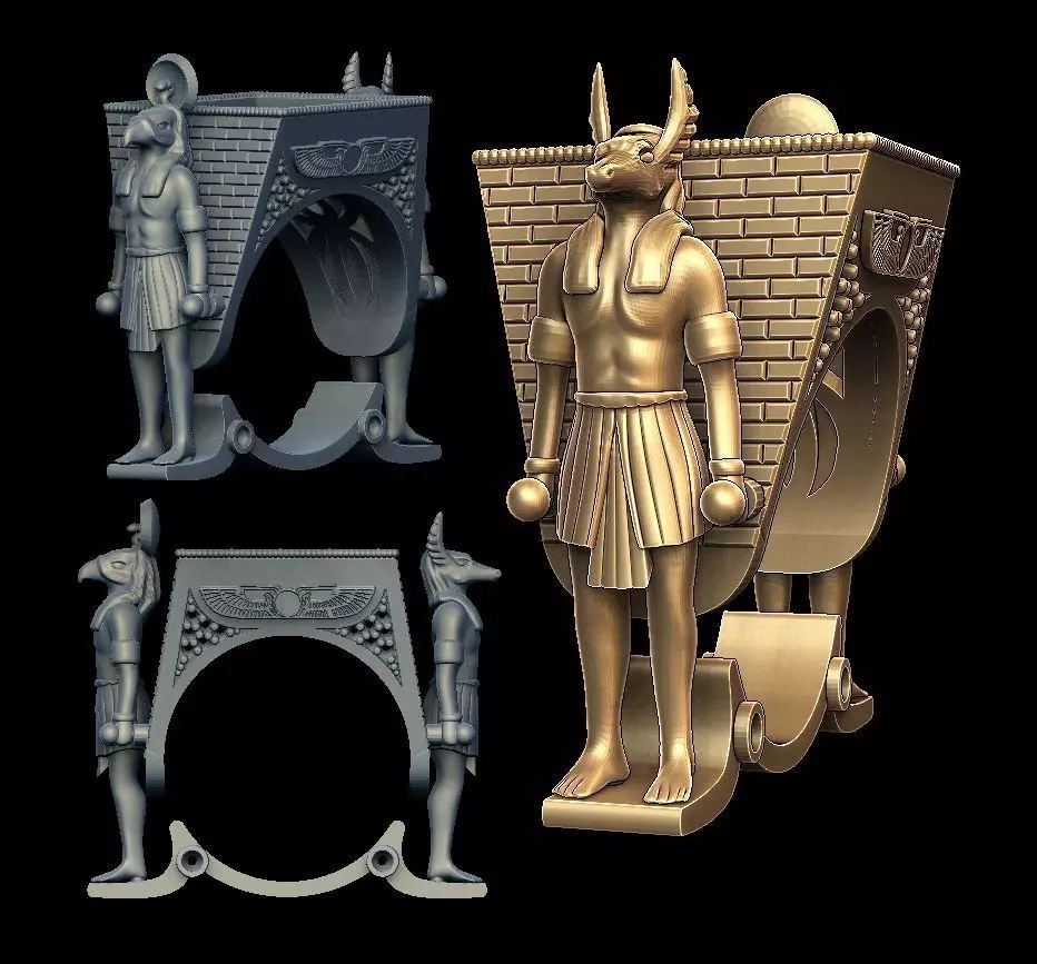 Egypt ring 3D print model_0