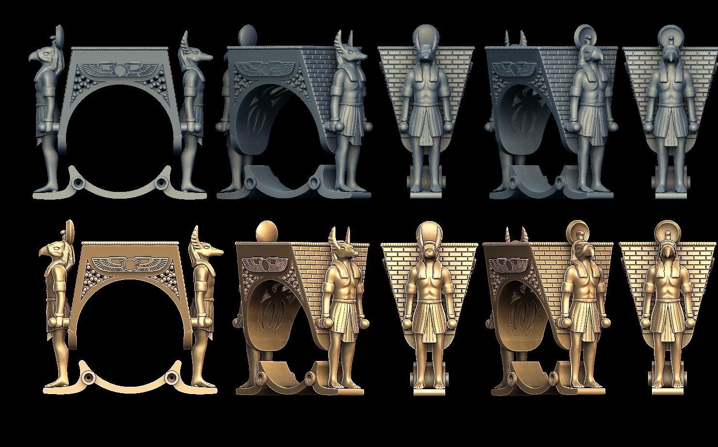 Egypt ring 3D print model_2