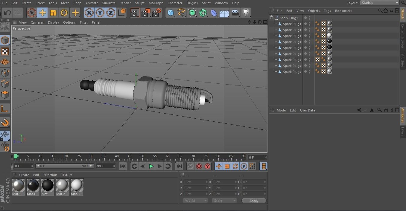 Spark Plugs 3D model_9