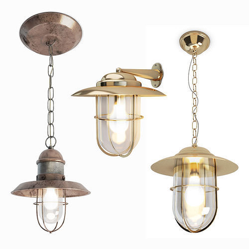 Copper and Bayonne Cage Lamps 3D model
