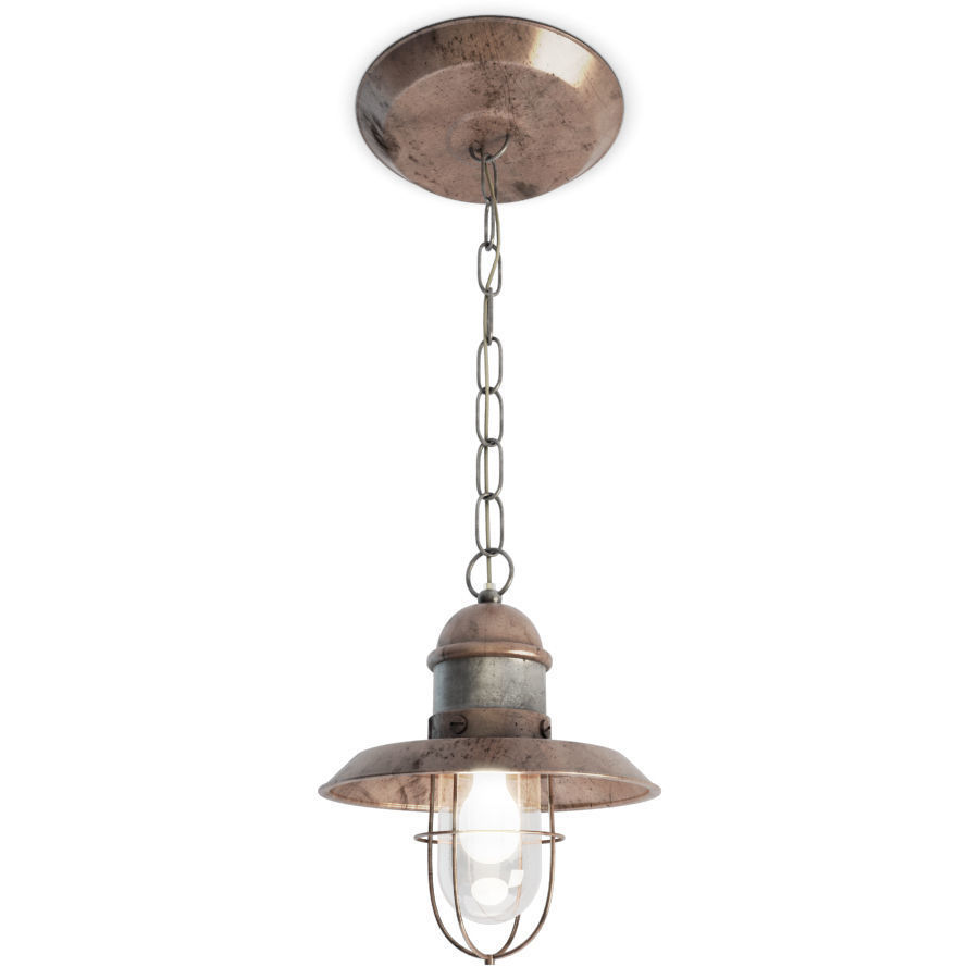Copper and Bayonne Cage Lamps 3D model_6