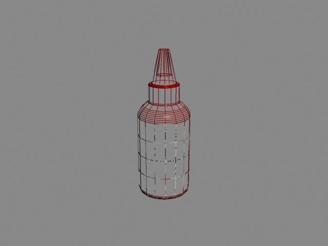 ketchup bottle of heinz tomato sauce Low-poly 3D model_2