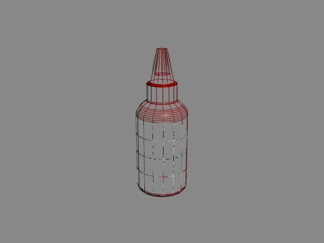 ketchup bottle of heinz tomato sauce Low-poly 3D model_3