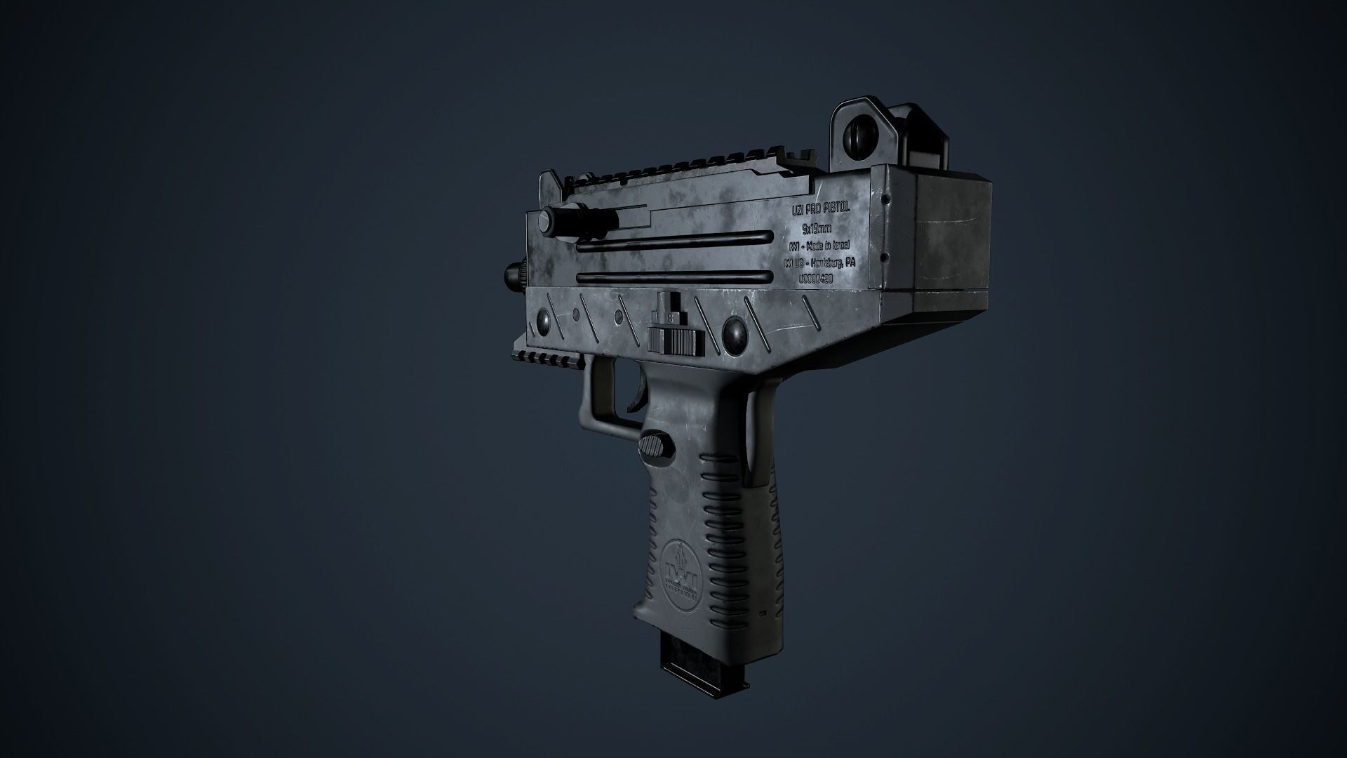 UZI Pro Free low-poly 3D model_2
