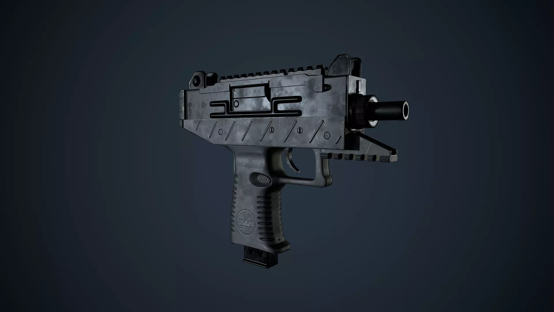 UZI Pro Free low-poly 3D model_0