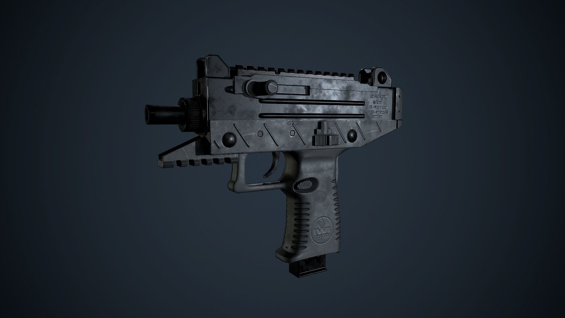 UZI Pro Free low-poly 3D model_3