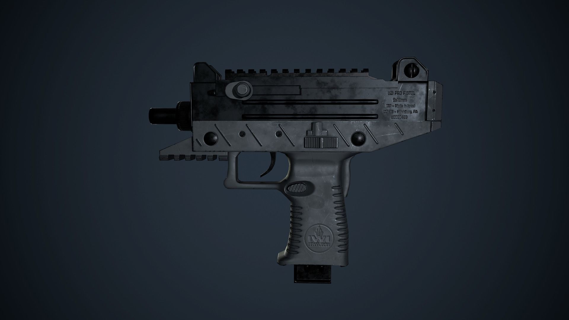 UZI Pro Free low-poly 3D model_5