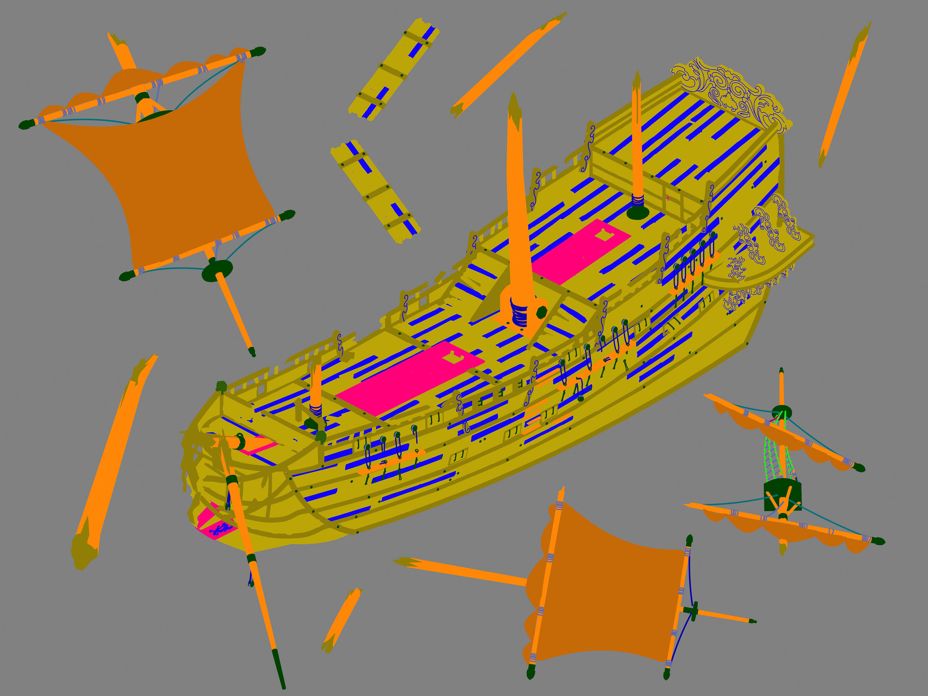 Game Kazlog shallow bay - Wreck 01 3D model_3