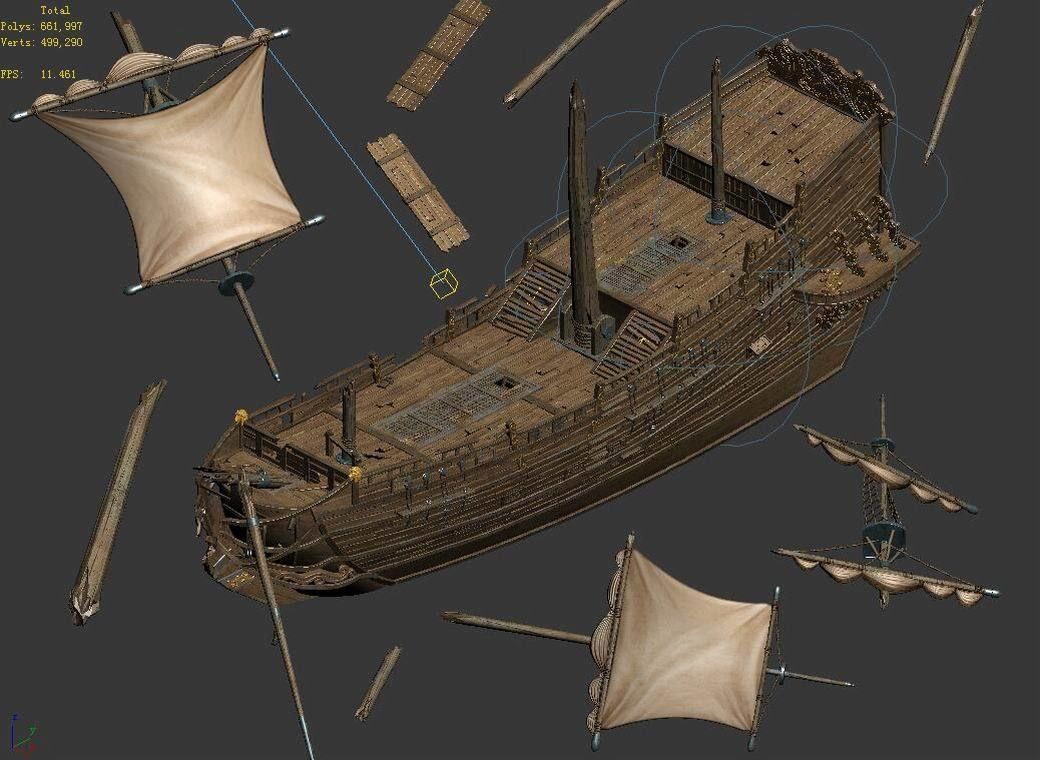 Game Kazlog shallow bay - Wreck 01 3D model_5