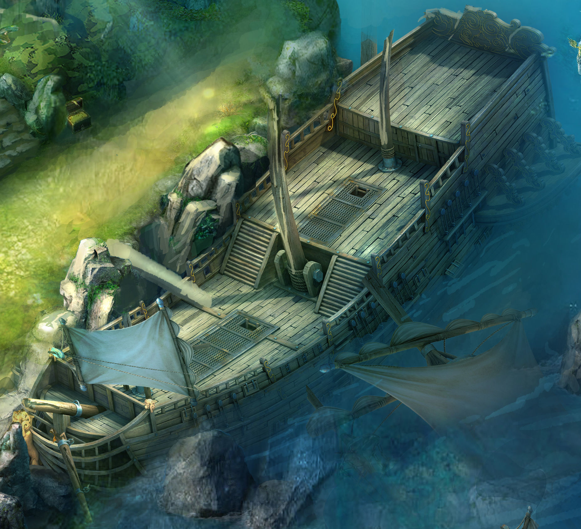 Game Kazlog shallow bay - Wreck 01 3D model_7