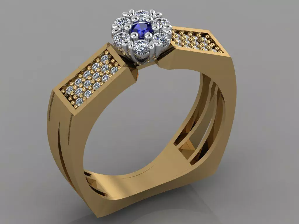 GC GOLD TW0111- Diamond ring 3D print model_0