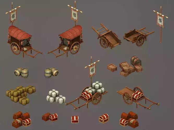 Game Carriage wooden barrel jewelry box