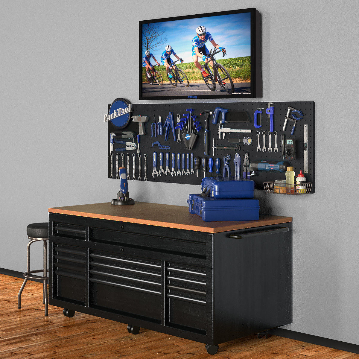 Garage tools set 7 3D model_2