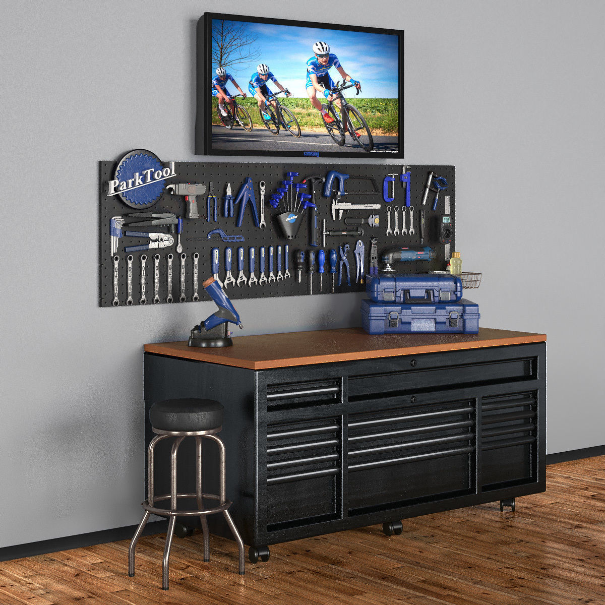 Garage tools set 7 3D model_3