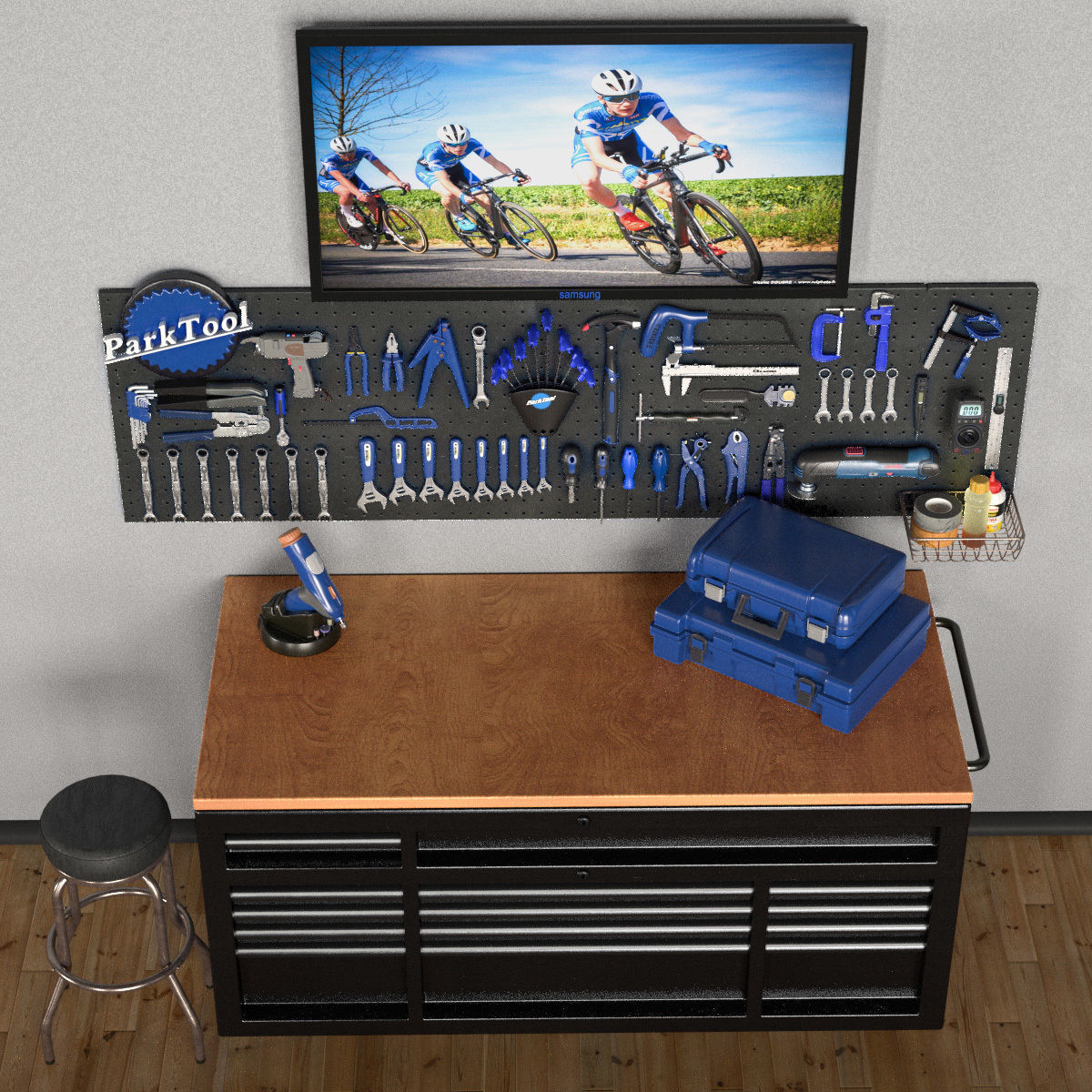 Garage tools set 7 3D model_4