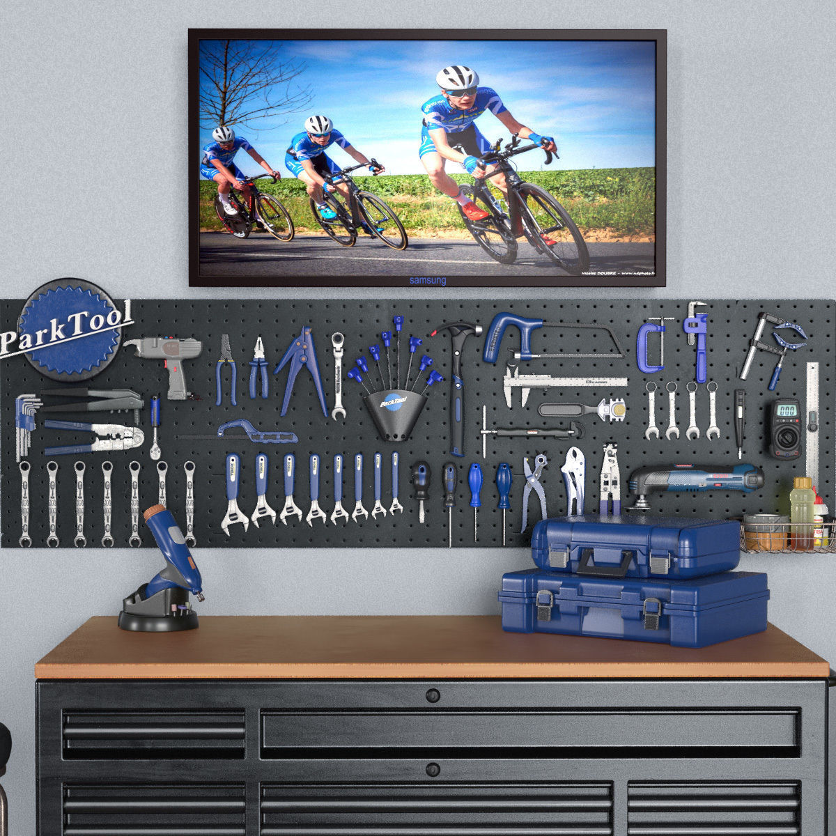 Garage tools set 7 3D model_1