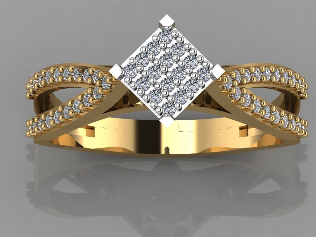 GC GOLD TW0112- Diamond ring 3D print model_1