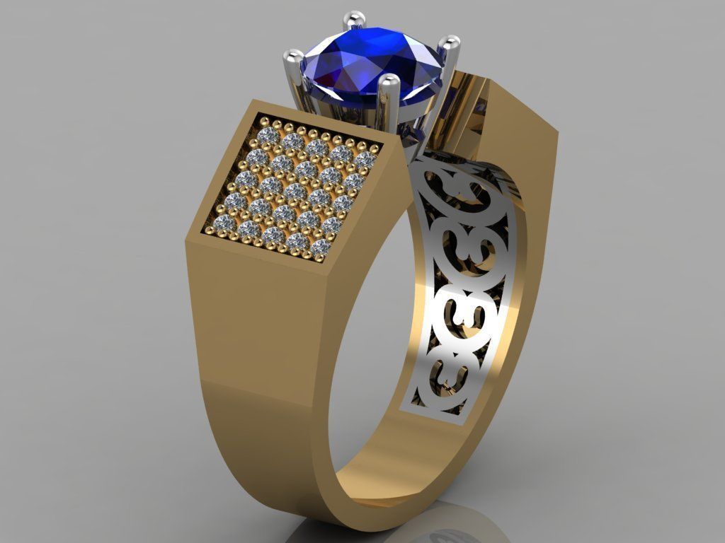 GC GOLD TW0114- Diamond ring  3D print model_2