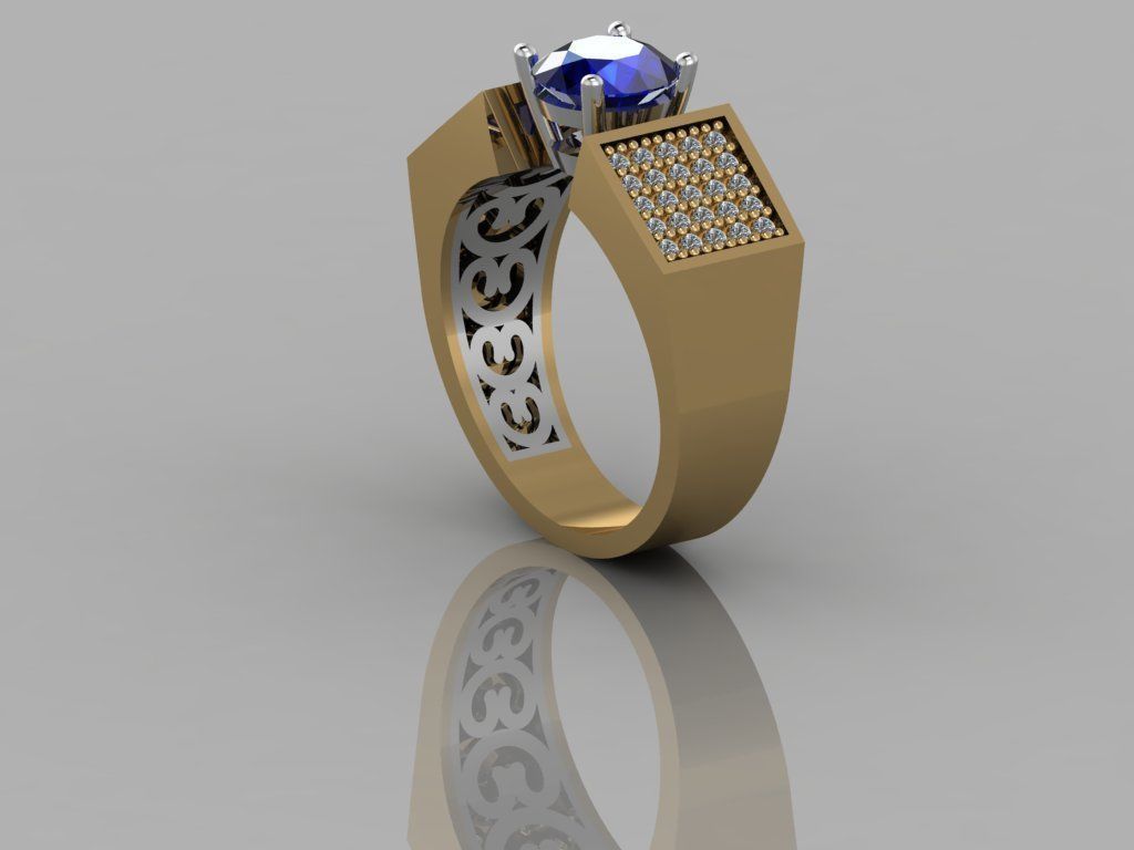 GC GOLD TW0114- Diamond ring  3D print model_3