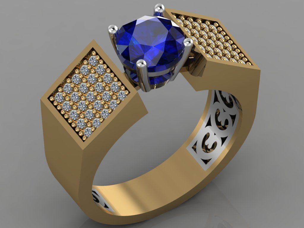 GC GOLD TW0114- Diamond ring  3D print model_1