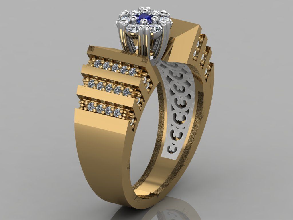 GC GOLD TW0116- Diamond ring 3D print model_3