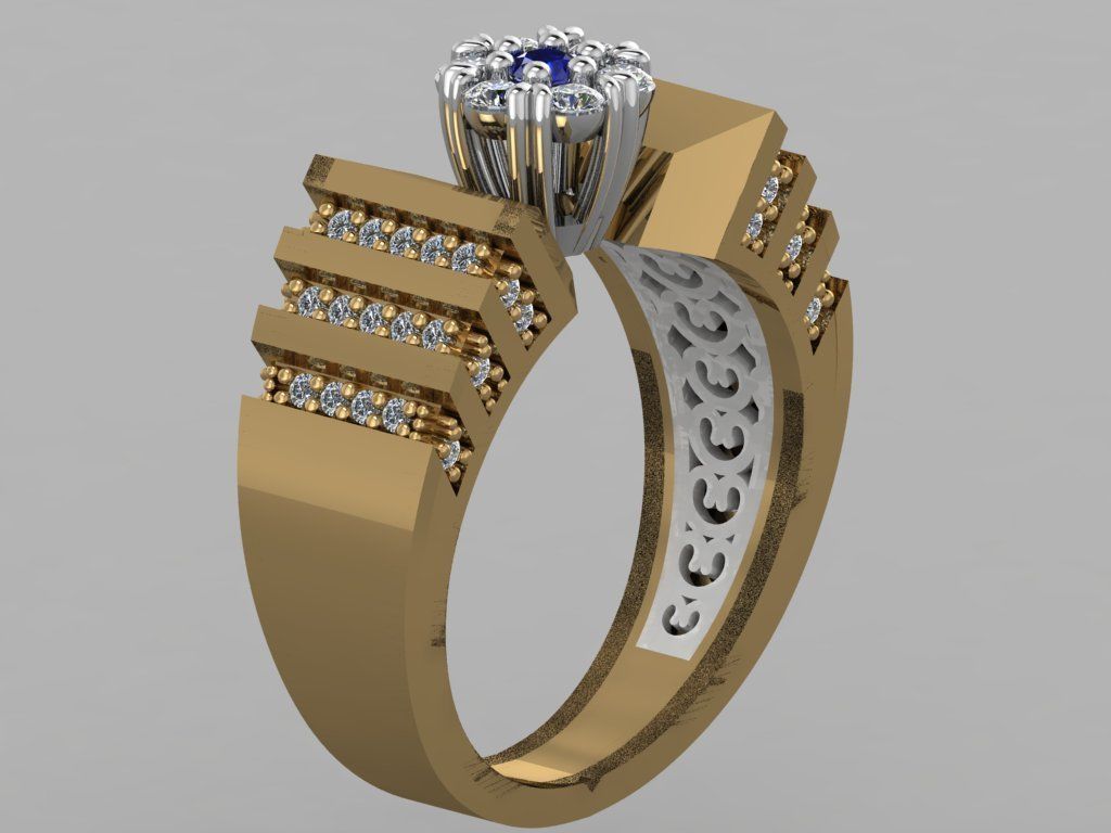 GC GOLD TW0116- Diamond ring 3D print model_5