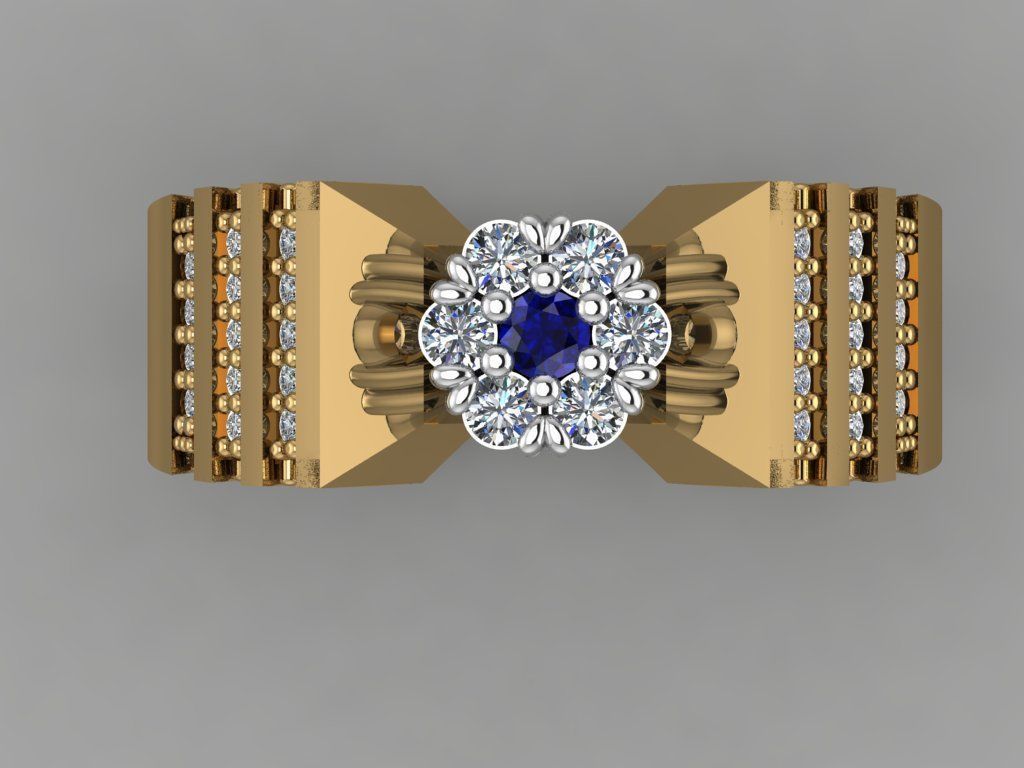 GC GOLD TW0116- Diamond ring 3D print model_4